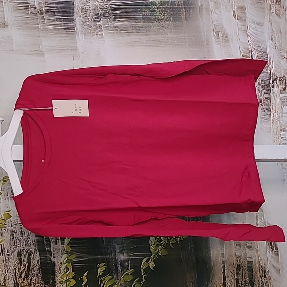 New with tags! A New Day Womens XS red long sleeve Tshirt top